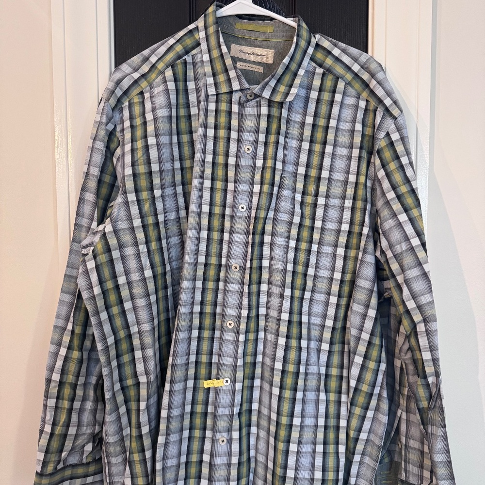 Green/Blue Plaid Tommy Bahama Long Sleeve